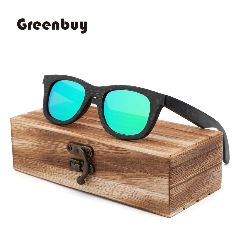 חדש רטרו מגמה מקוטב לילדים משקפי שמש עץ במבוק משקפי שמש אנטי-אולטרה סגול משקפיים טק עדשות UV400 משקפי שמש