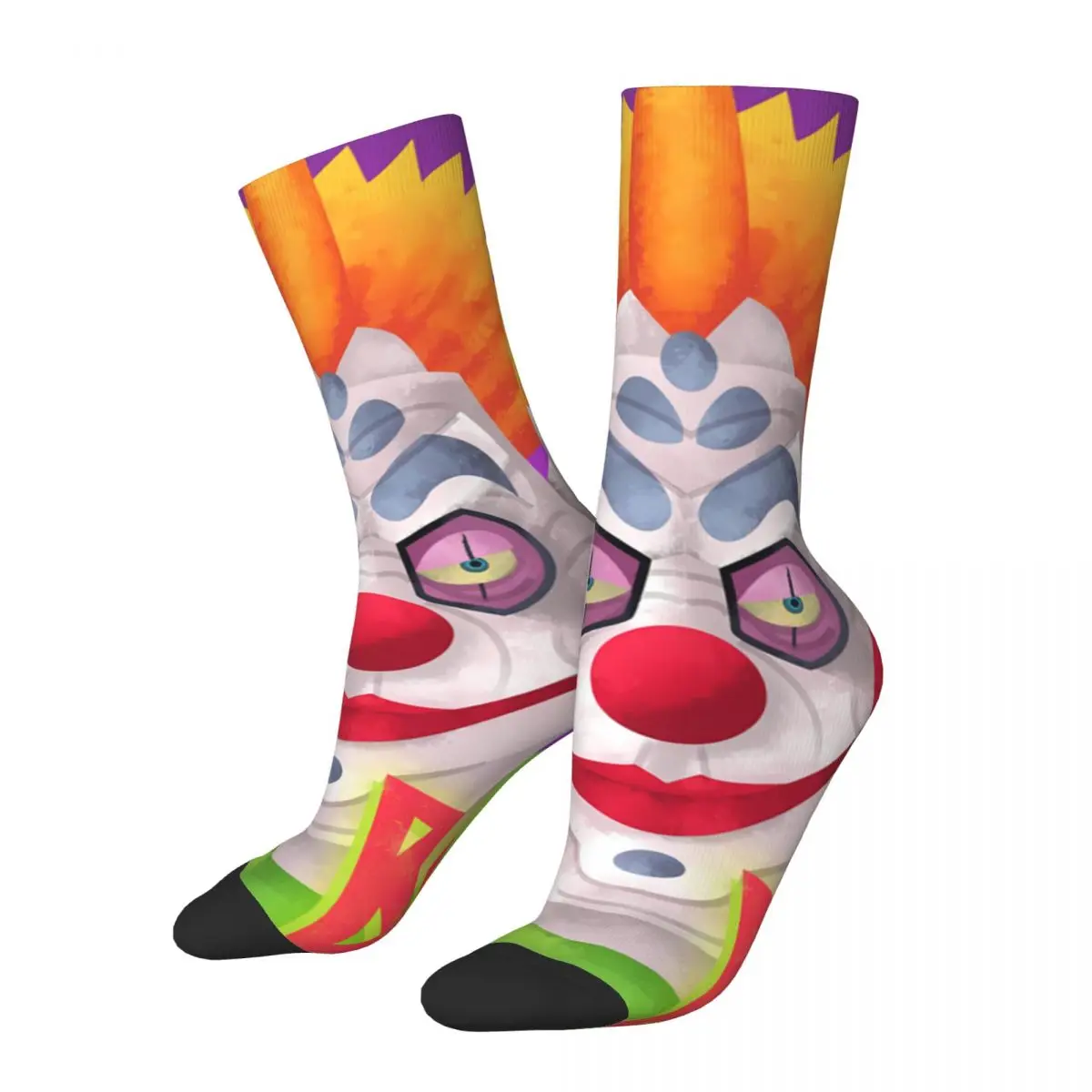 מצחיק גברים גרביים Harajuku רטרו הרוצח Klowns מהחלל החיצון סרט סגנון רחוב חידוש הצוות גרב מתנה דפוס מודפס