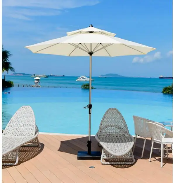 בחוץ השמש מטריית שמש מטרייה מרפסת מטריה גינת חצר החוף שולחן כיסא עם מטריה מרפסת חנויות התיכון