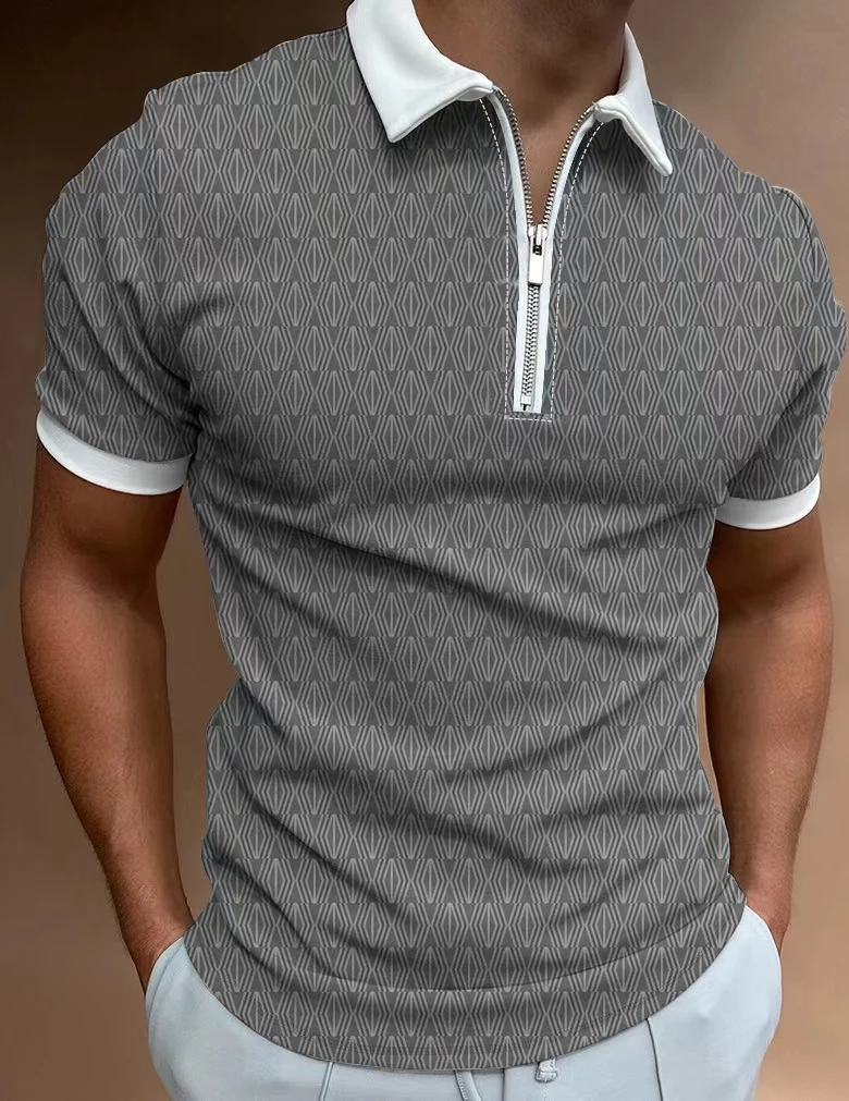 2024 חדש לגברים מוצק צבע קצרות-שרוול דש במשהו חולצת פולו מזדמן ברחוב הקיץ של גברים קצרות-שרוול S-XXXL