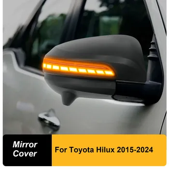 דקורטיבי LED להפוך את המכונית אות אור כיסוי מראה כיסוי עבור טויוטה Hilux Revo Recco 2015-2024 שנה 4X4 רכב סטיילינג חלק