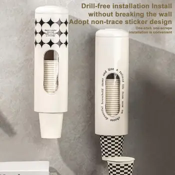 כוס מכונת הקיר נייר מים לכוס לשימוש חוזר למשוך סוג מתקן המים מתקן מחזיק כוסות שירותים הפה כוסות
