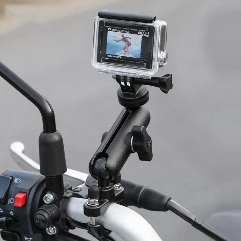 המצלמה הר מחזיק עבור אופנוע אביזרים הכידון המראה לעמוד אופניים רכיבה על אופניים תמיכה עבור GoPro Hero 9 8 7 פעולה המצלמה