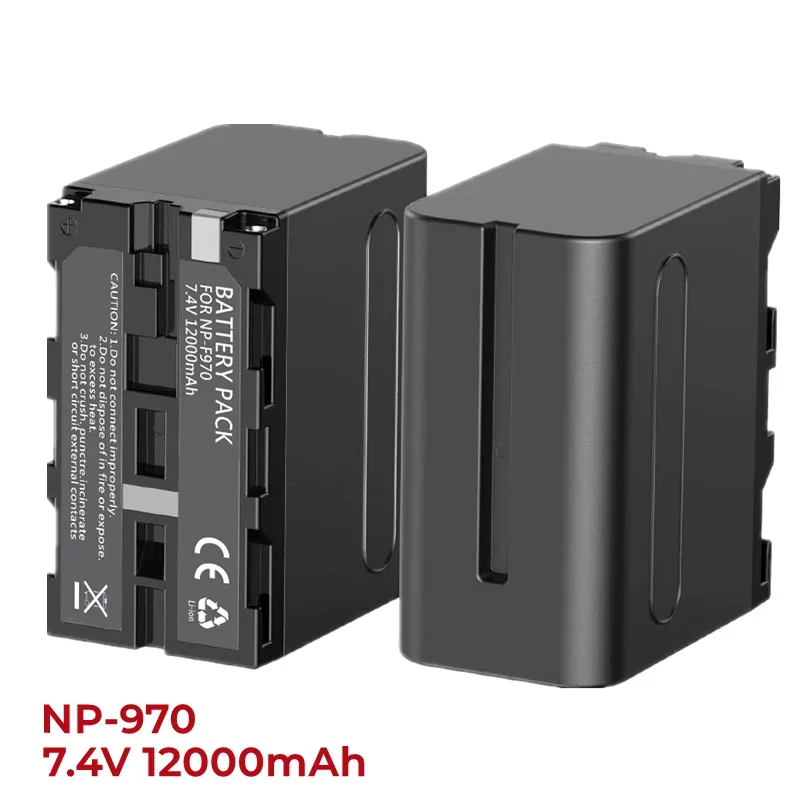 NP-F970 NP-F960 NP-F930 NP-F950 12000mAh החלפת סוללה תואמת Sony DCR-VX2100,פ. ד. ר-AX1,HDR-AX2000,HDR-FX7,HVL-LBPB