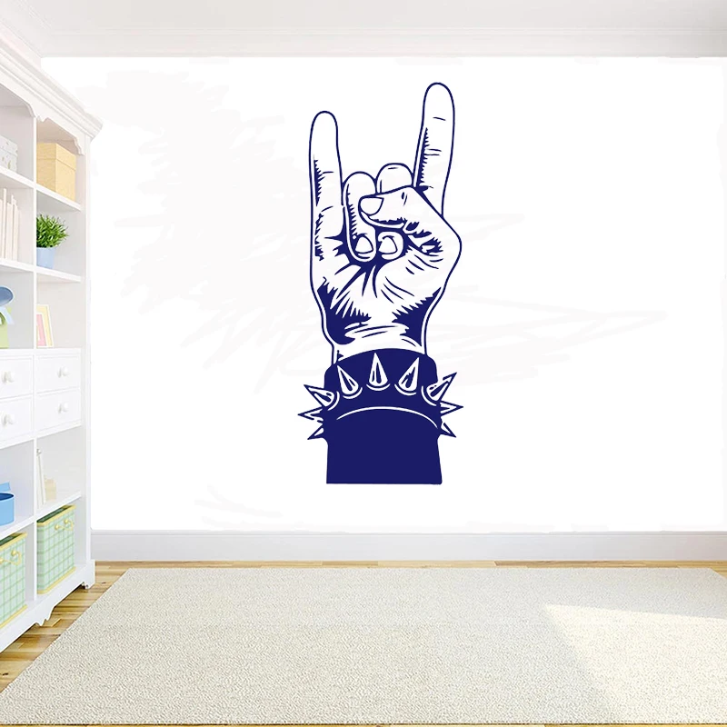 היד של ניצחון קיר מדבקות חובבי המוסיקה מדבקה אמנות עיצוב מדבקות לעיצוב הבית הסלון קיר חדר השינה טפט קעקוע G898
