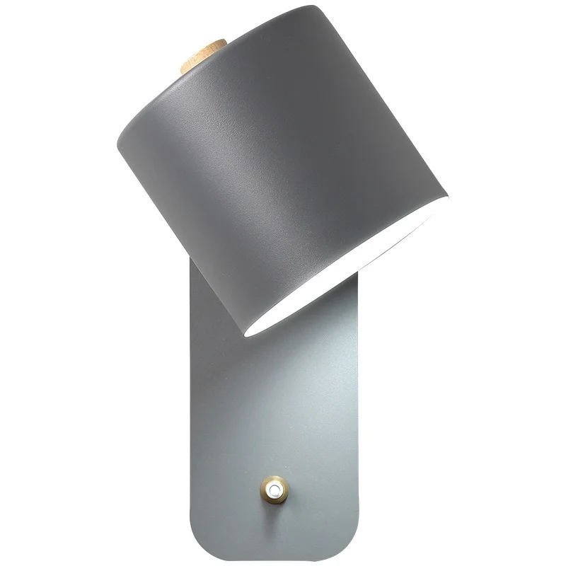 נורדי מנורת קיר Indor תאורת פנים חיצוני מנורות קיר מתקן לחיים השינה המיטה מנורות הביתה LED עם מתג המסדרון.