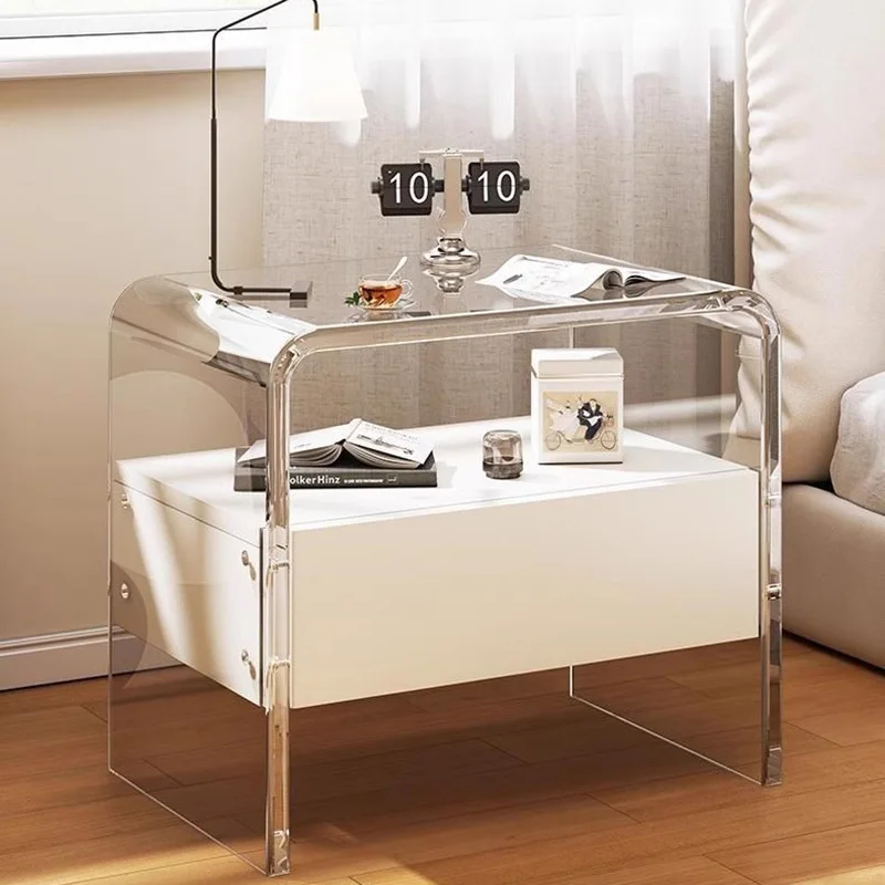 המיטה לאחסון ארונית פלסטיק מודרני לחדר השינה יוקרה מינימליסטי שידות לילה חיסכון בחלל Mesitas דה נוצ ' ה הביתה רהיטים