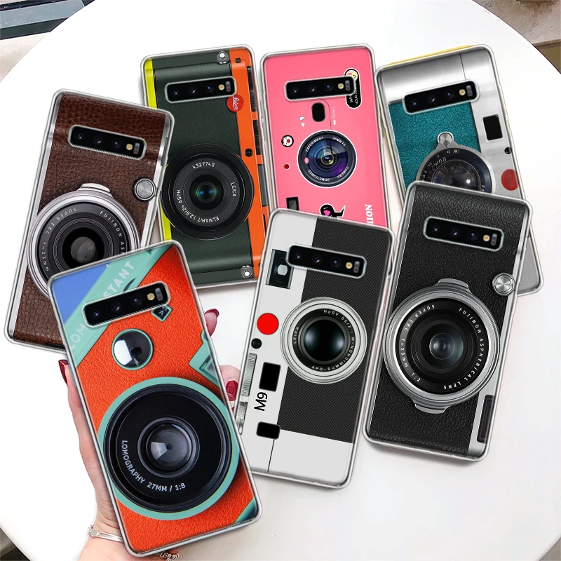 אופנה קלאסית עדשת המצלמה Coque טלפון Case For Samsung Galaxy S23 S22 S21 S20 אולטרה-פה. S10 בנוסף S10E S9 S8 + S7 קצה רך לייט