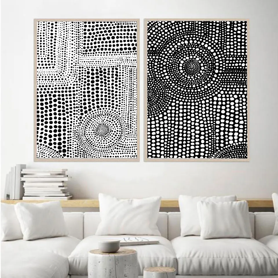 מופשט גיאומטרי פוסטר שחור לבן בד ציור מינימליסטי הדפסת אמנות מודרנית נורדי הקיר תמונה בסלון עיצוב הבית