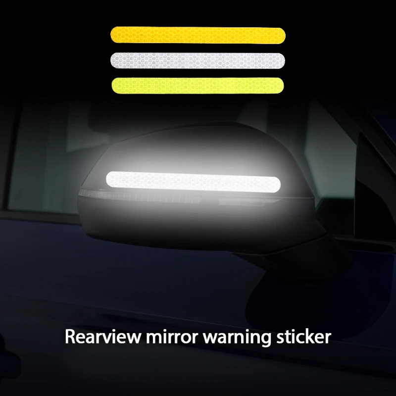 2pcs/רכב אחורית מראה יהלום כיתה רפלקטיבית אזהרה waterproof גוף רעיוני מדבקה סרט מהורהר