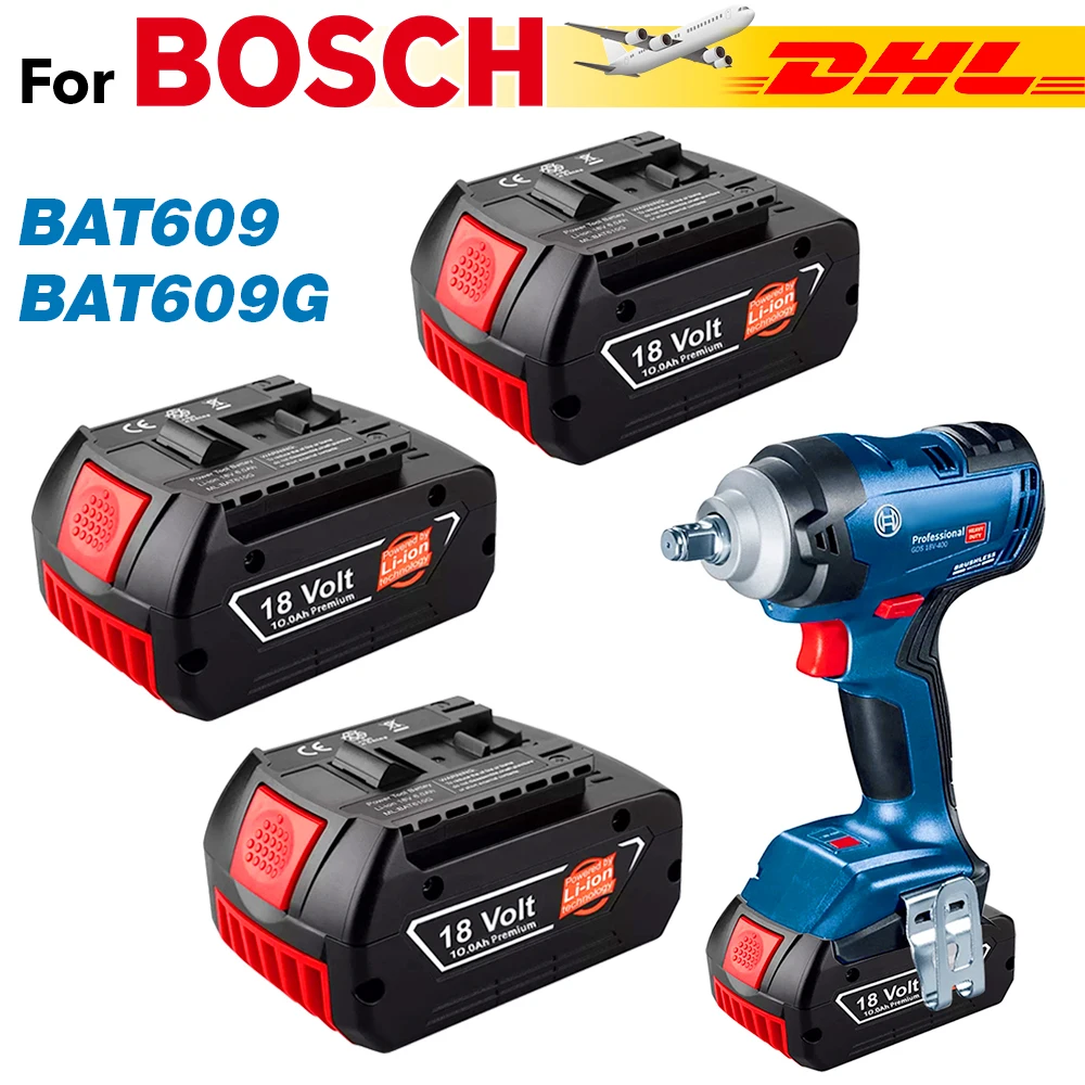על 18V Bosch 6.0 סוללת גיבוי ניידת החלפת BAT609 18V 6.0 8.0 10ah 100% מקורי ליתיום יון נטענת