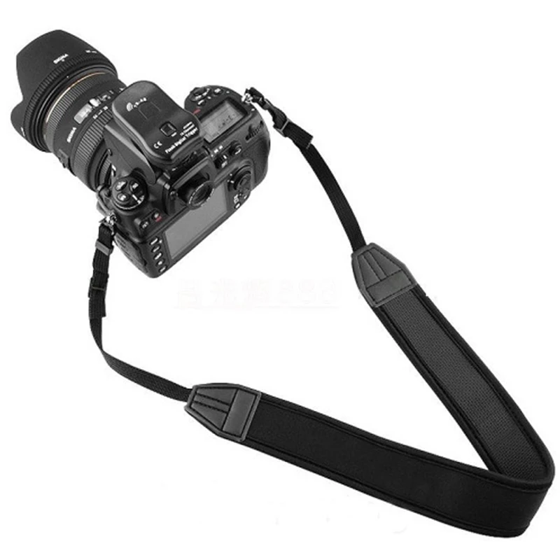 130cm אוניברסלי מצלמת כתף צוואר רצועות מתכוונן עבה נגד החלקה שחור רצועות עבור מצלמת DSLR דיגיטלית