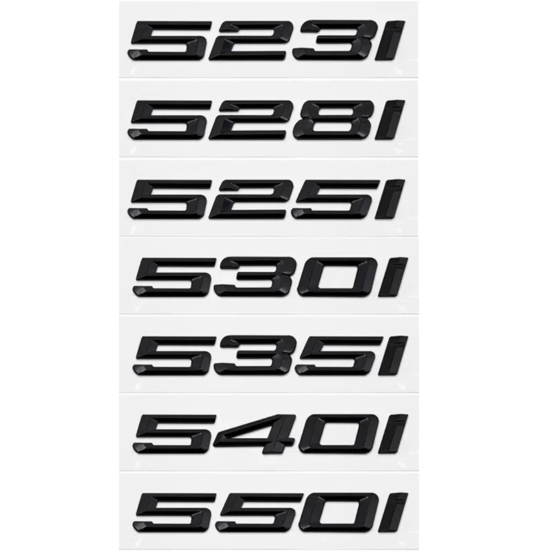 3D ABS המטען אותיות הלוגו מדבקות תג סמל מדבקה על ב. מ. וו סדרה 5 520i 525i 528i 530i 535i E39 540i E60 E61 F07 F10 F11