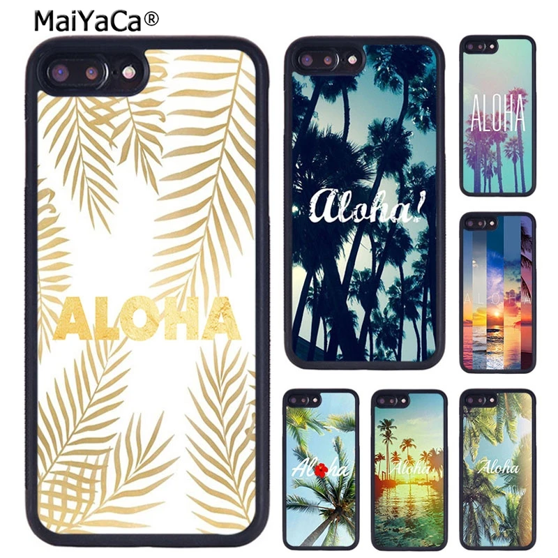 MaiYaCa אלוהה הוואי הוואי חוף הדקלים מקרה טלפון עבור iphone SE2020 15 14 XR XS 11 12 13 Pro מקס 7 8 פלוס coque כיסוי מעטפת