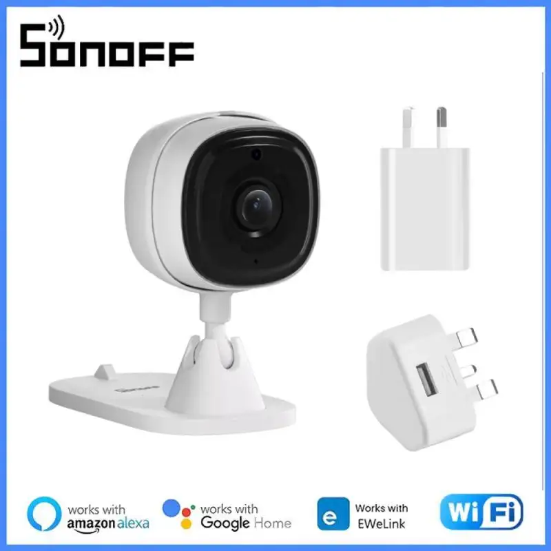 SONOFF מצלמת Slim WiFi חכם מצלמת אבטחה 1080P HD תנועה, אזעקת אודיו דו-כיוונית זירת הצמדה לעבוד עם EWeLink אלקסה הבית של Google