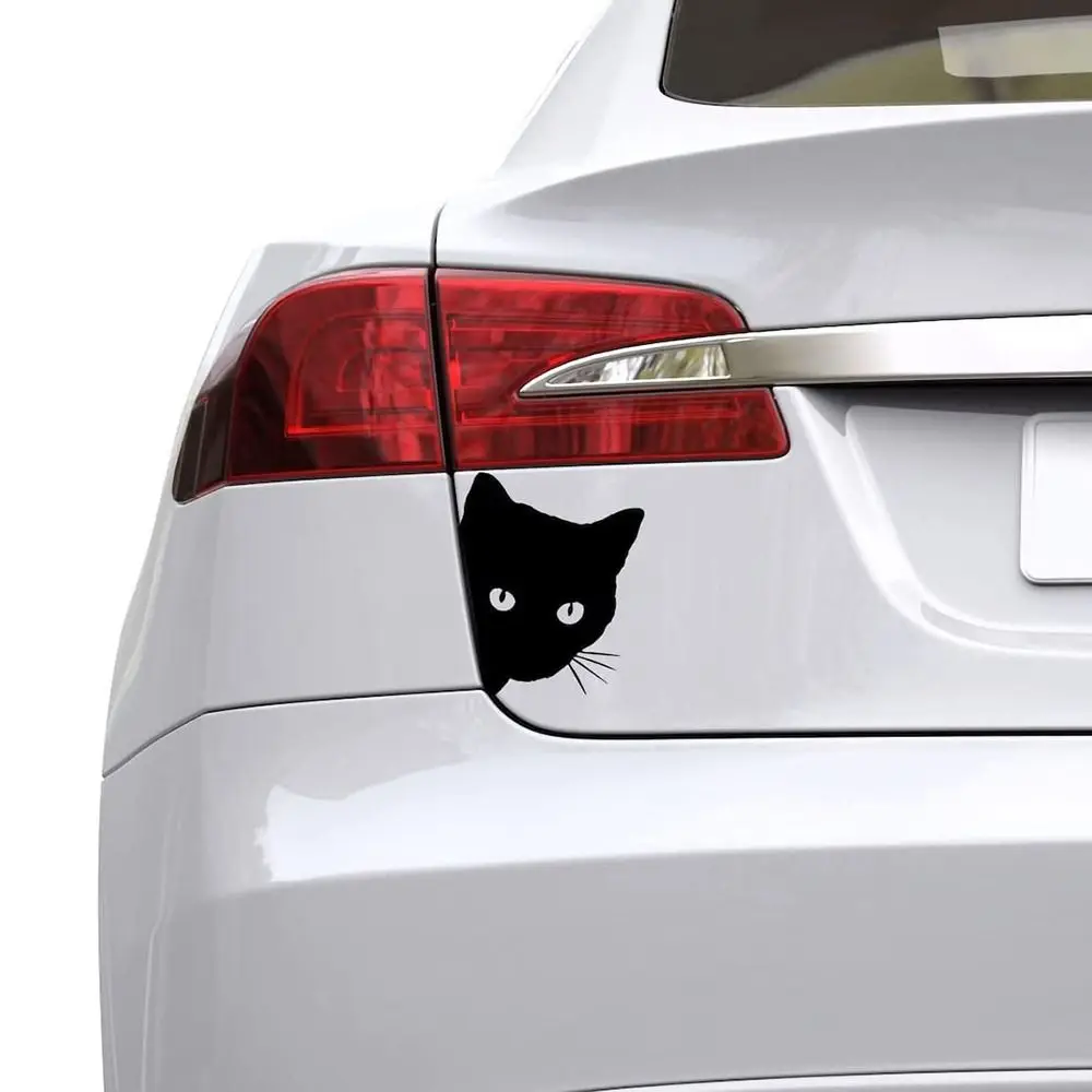 דביק המכונית חתול מדבקה חתול חמוד להציץ אביזרי רכב מצחיק מדבקות סטיקר למכונית