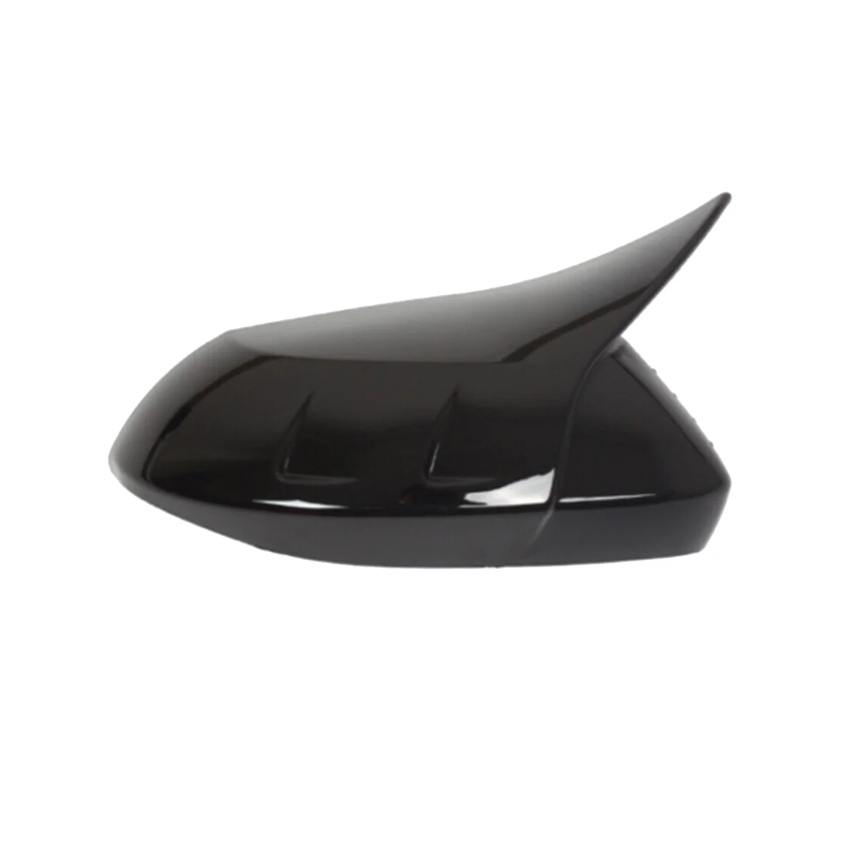 שחור מבריק השור הורן בצד הדלת האחורית המראה לכסות לקצץ כובע על טויוטה קורולה 2019-2023