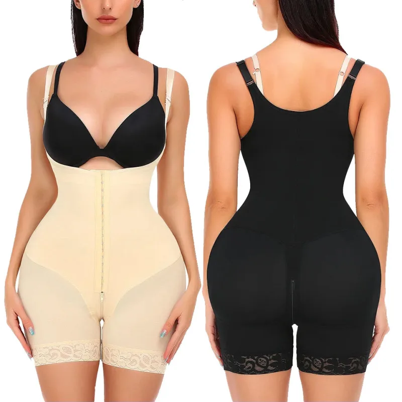 הבטן שליטה Shapewear לנשים Fajas בגד חזה פתוח באמצע הירך מגבש את הגוף התחתונים גבוהה המותניים חלקה הגוף מעצב.
