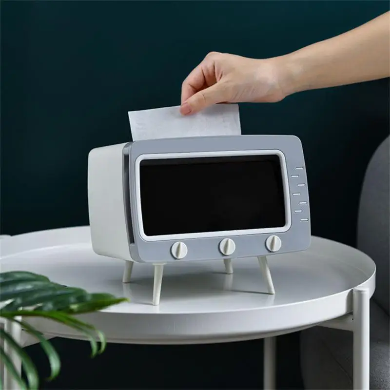 חמוד משולבת רקמת בעל הכספת כיכר הביתה Kawaii שולחן העבודה תפאורה טלוויזיה רקמות תיבת תיק מחזיק טלפון אחסון ארגונית