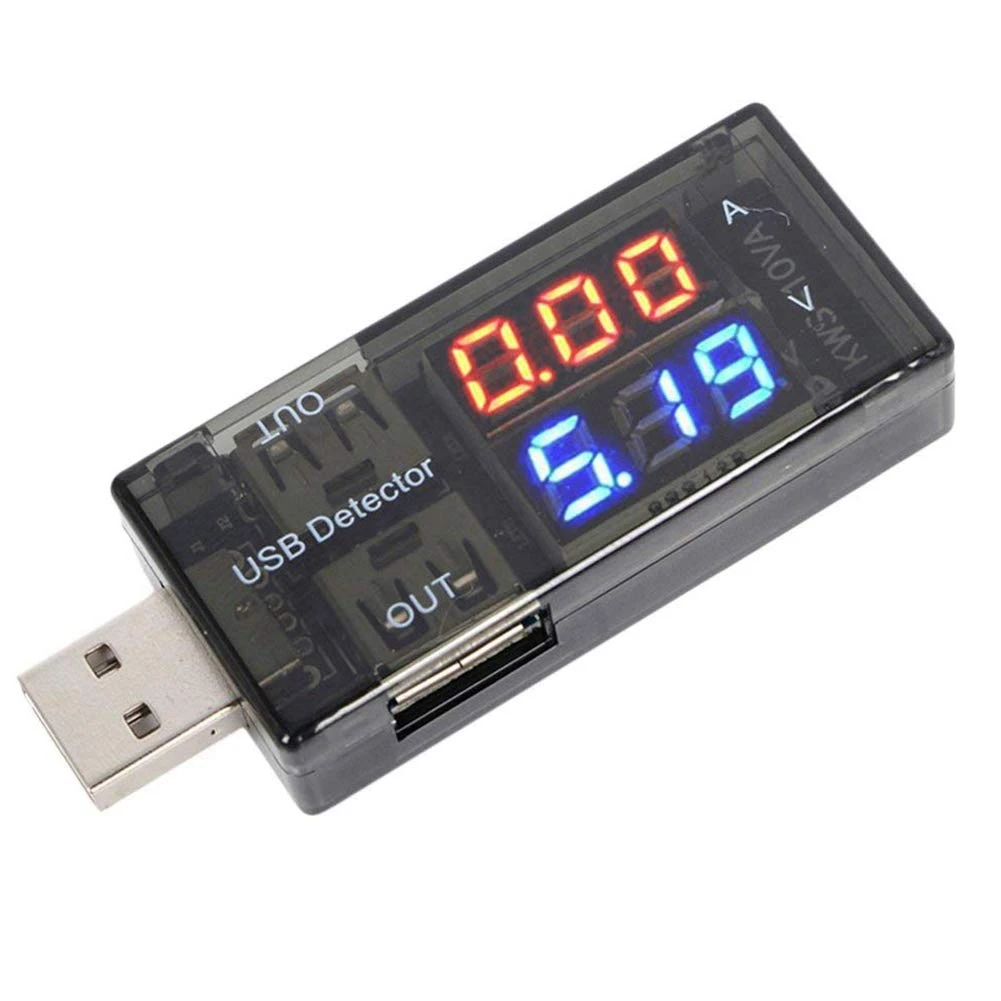 USB גלאי דיגיטלי מודד מד כוח הבוחן הנוכחי מתח סוללה צג עם תצוגת LED על כוח הבנק