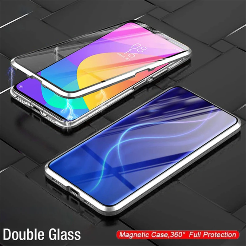 על Magsafe 360 ° הגנה מלאה מתכת מגנטי דו צדדי, זכוכית מקרה טלפון עבור VIVO Y01A Y11S Y12i Y12S Y12G Y12A כיסוי