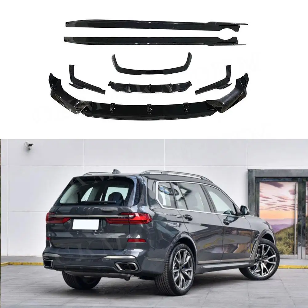 פחמן תראה המכונית ערכת גוף מול השפה האחורי ספוילר גג אחורי מפזר חצאיות הצד האחורי מפצל עבור ב. מ. וו X7 G07 M ספורט 2019-2021
