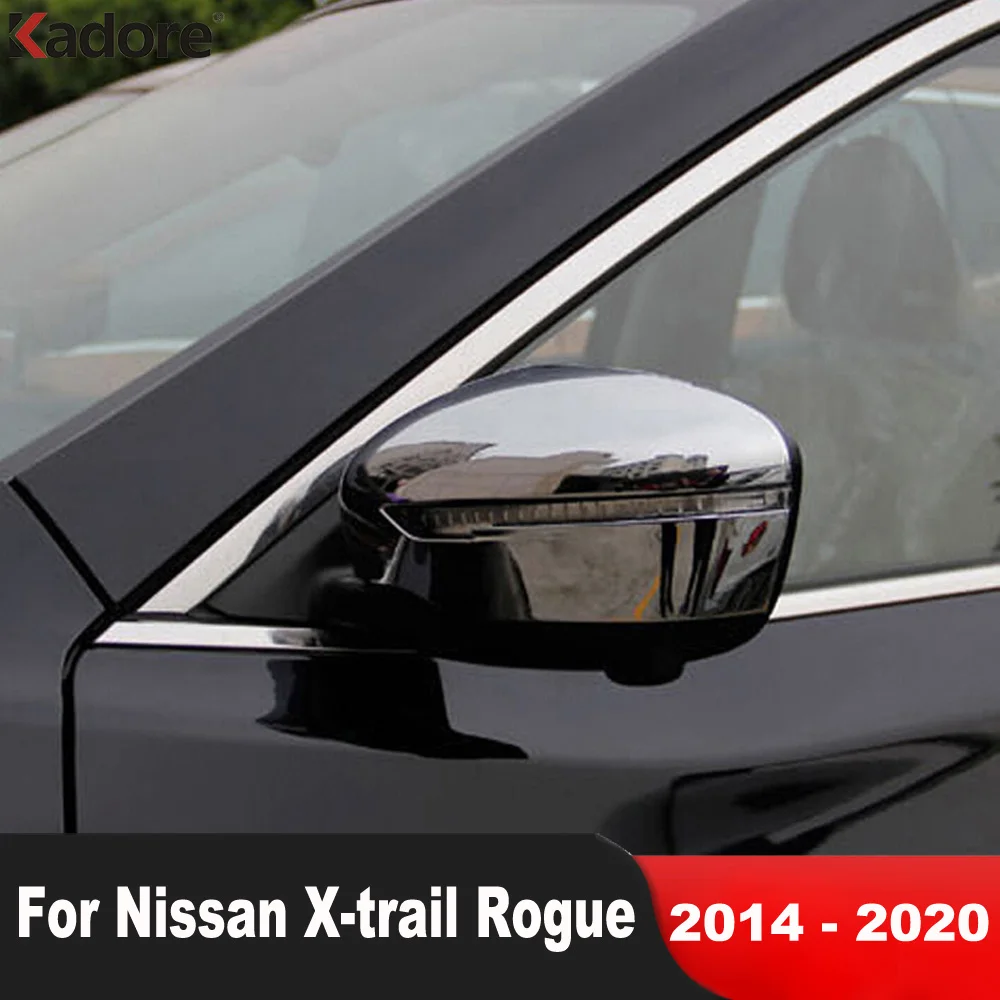 המראה בצד כיסוי עבור ניסאן X-טרייל רוג T32 2014-2018 2019 2020 Chrome המכונית מראה אחורית כיסוי לקצץ החיצוני אביזרים