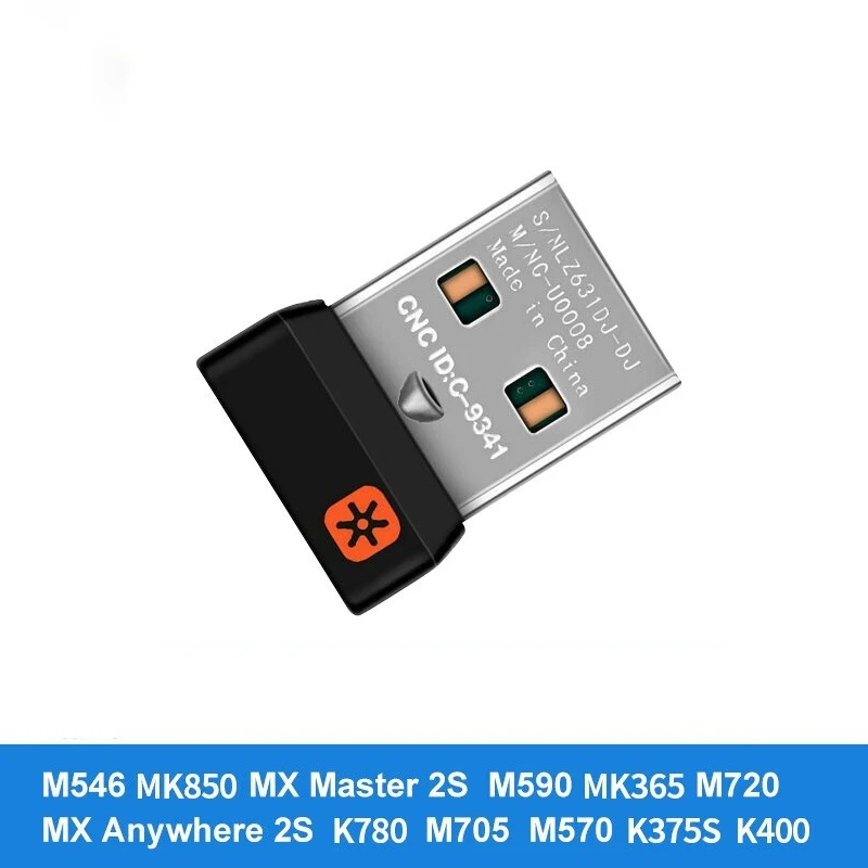 1pc Wireless Dongle מקלט המאחד מתאם USB עבור Logitech מקלדת ועכבר לחבר 6 מכשיר ה-MX M905 M950 M505 M510 M525