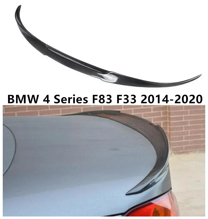 ספוילר על ב. מ. וו סדרה 4 F33 F83 428i 435i 2014-2020 אחורי כנף השפה זנב תא המטען ספוילרים GT סיבי פחמן