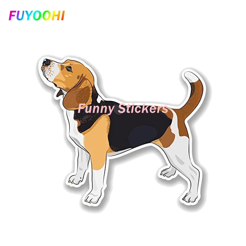 FUYOOHI החיצוני/הגנה מצחיק מדבקות חם למכור קריקטורה ביגל כלב מכונית מדבקה ויניל אביזרי רכב חלון המכונית מדבקות PVC