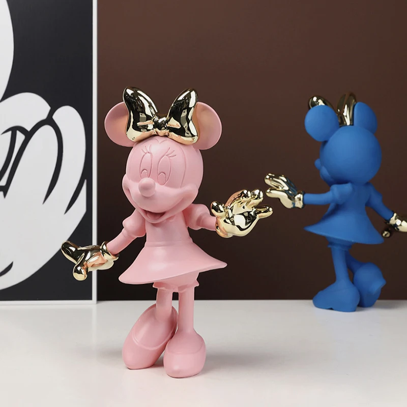 פשוט המודרנית ברוכים הבאים מיני מיקי מאוס דמות פסל שרף אוסף צעצועים יצירתי הקבינט קישוט קישוטים מודל