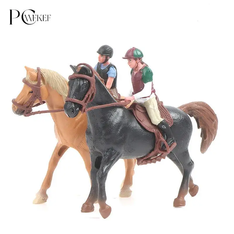 סימולציה מיני חיות מרוצי סוסים מודלים דמויות מודל החינוך צעצועים מדומה חיה מירוץ דגם