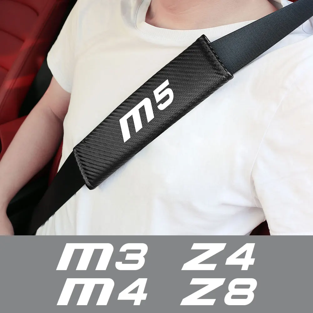 2PCS הרכב חגורת בטיחות כתף מגן משטח אביזרים עבור BMW M3 E92 M1 מחווה 35i 40i M2 CS M4 M5 M6 Z1 Z3 Z4 E89 E85 Z8