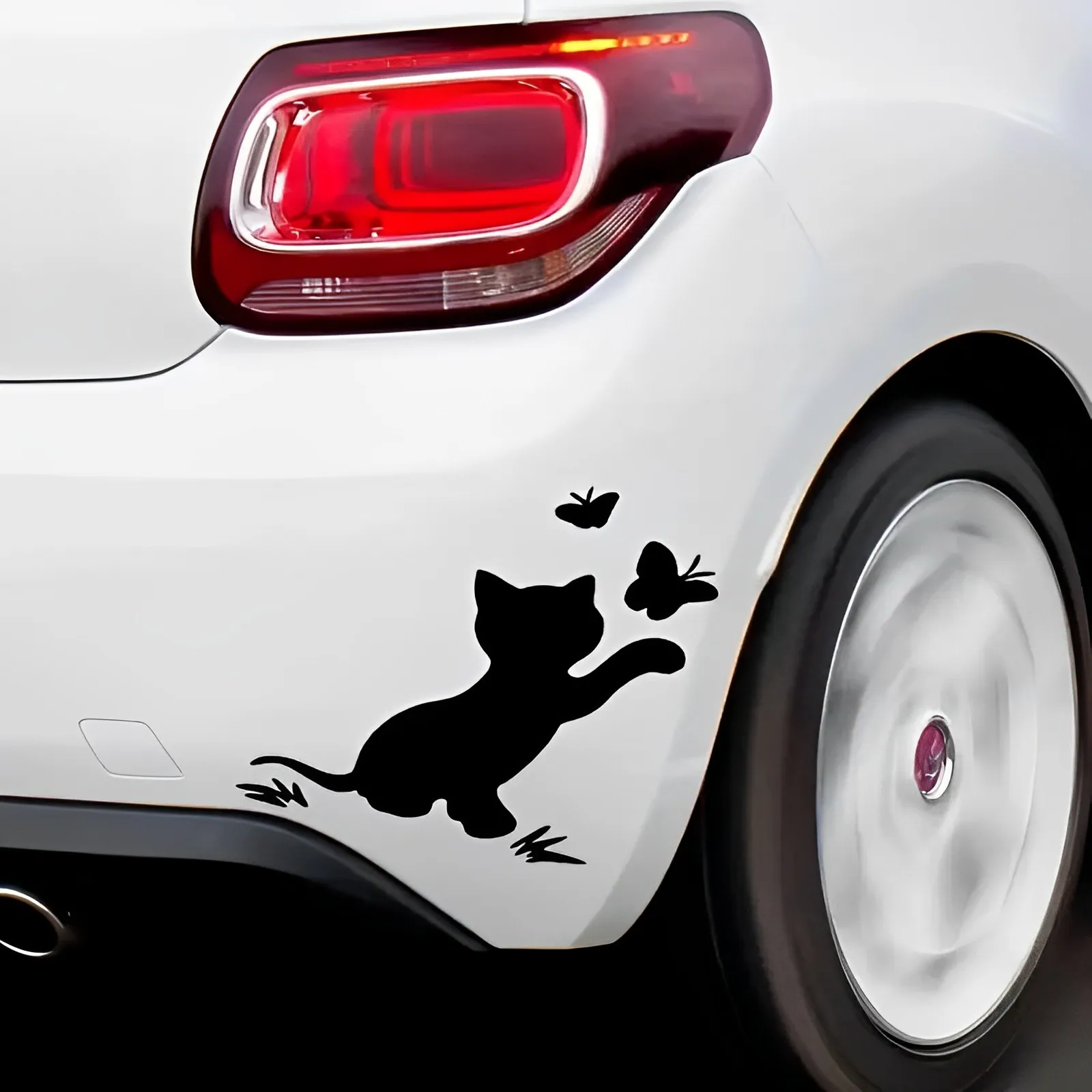 יצירתי קריקטורה בעלי חיים מדבקות פרפר חתול צורת גוף מכונית רעיוני מדבקות מדבקות זכוכית לרכב אביזרים דקורטיביים