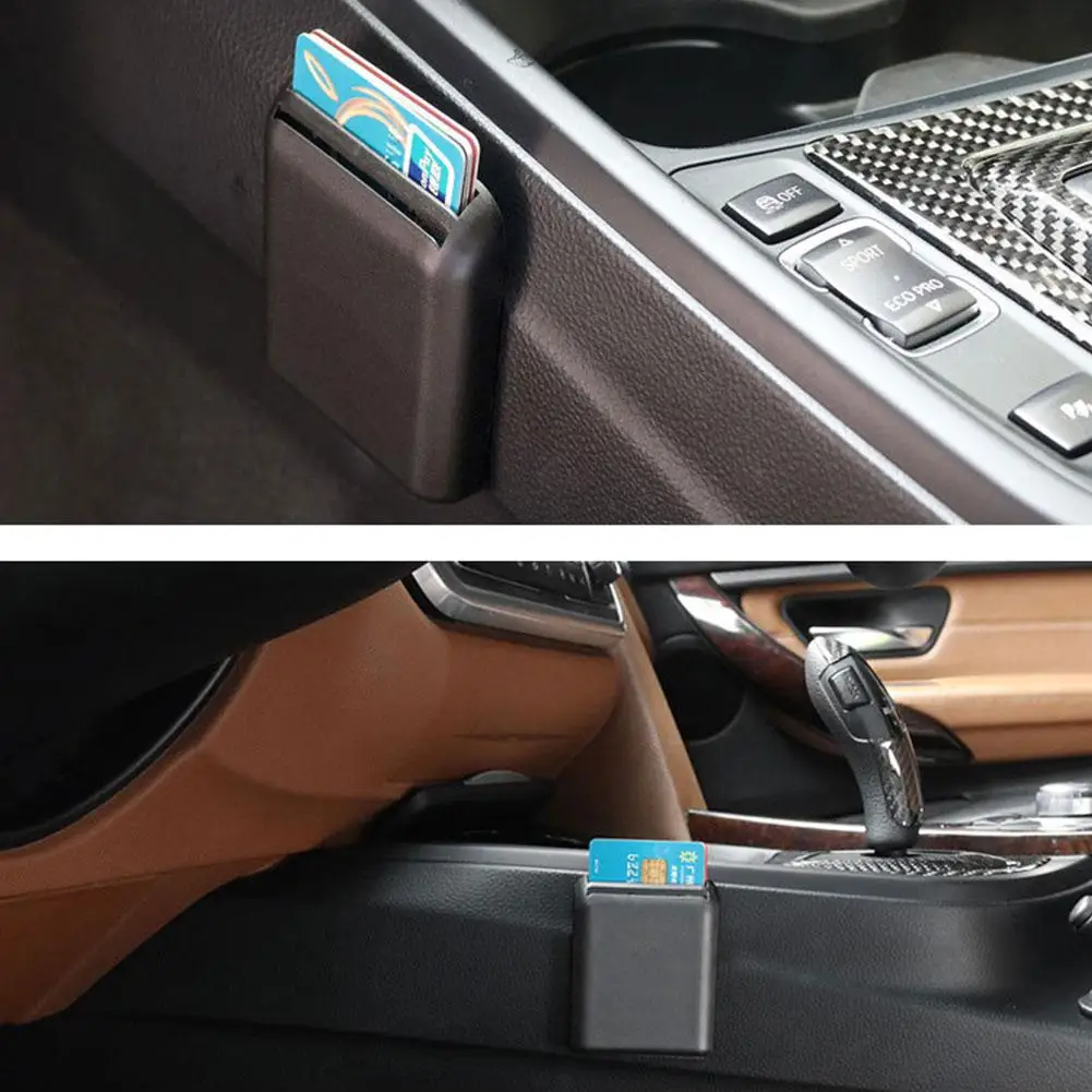 תכליתי המכונית ארגונית מושב אוטומטי נקיק כרטיס כרטיס אביזרים 6.8x8.5cm אוניברסלי תיבת הפנים לעמוד תושבת רכב St Z9N9