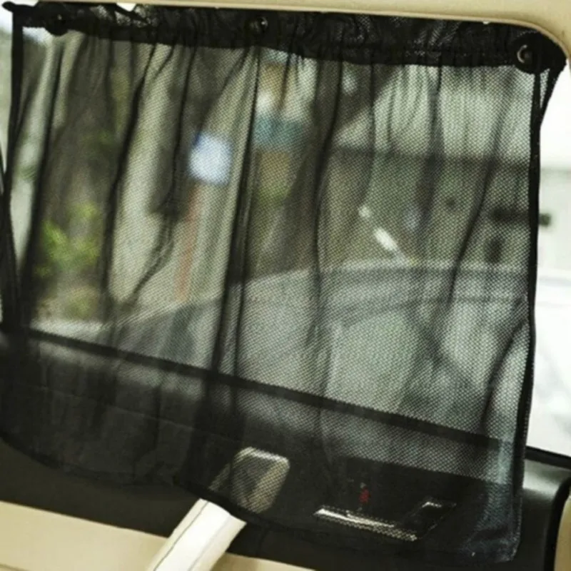 המכונית בצד החלון וילון לחלון המכונית מגן הזזה רשת מכונית וילון נגד חום השמש UV כיסוי מגן Cortinas קוצ ' ה שמשיה