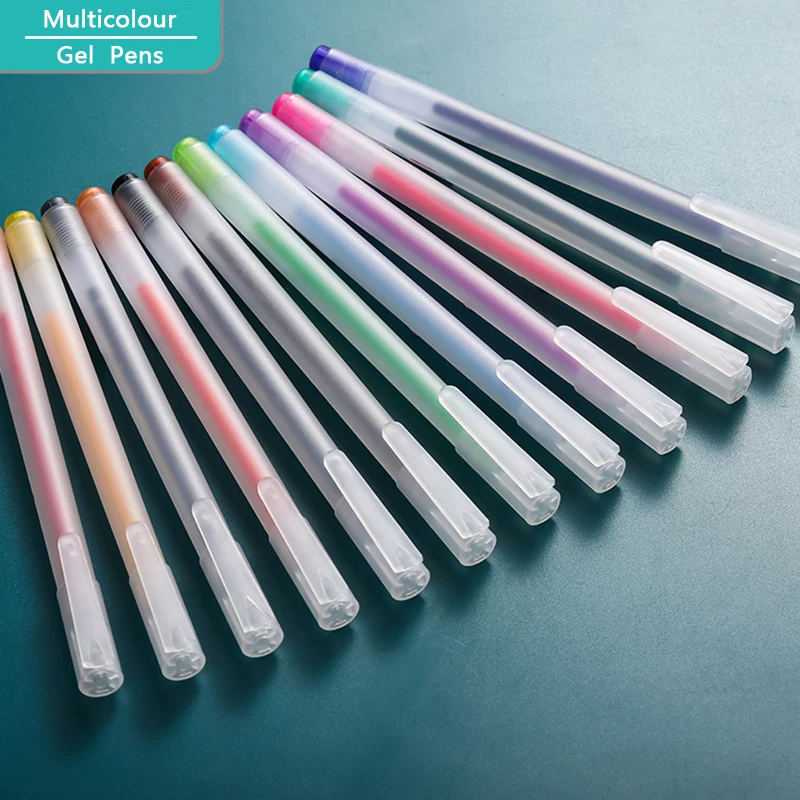 12Pcs Multicolour ג 'ל עטים, ציוד לביה