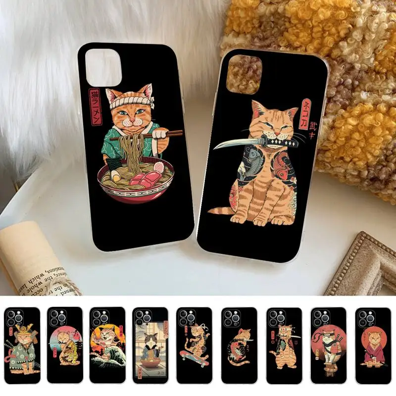 נקו ראמן יפן חתול אנימה מקרה טלפון עבור iPhone 14 11 12 13 Mini Pro XS מקס כיסוי 6 7 8 פלוס XR-X SE 2020 Funda פגז